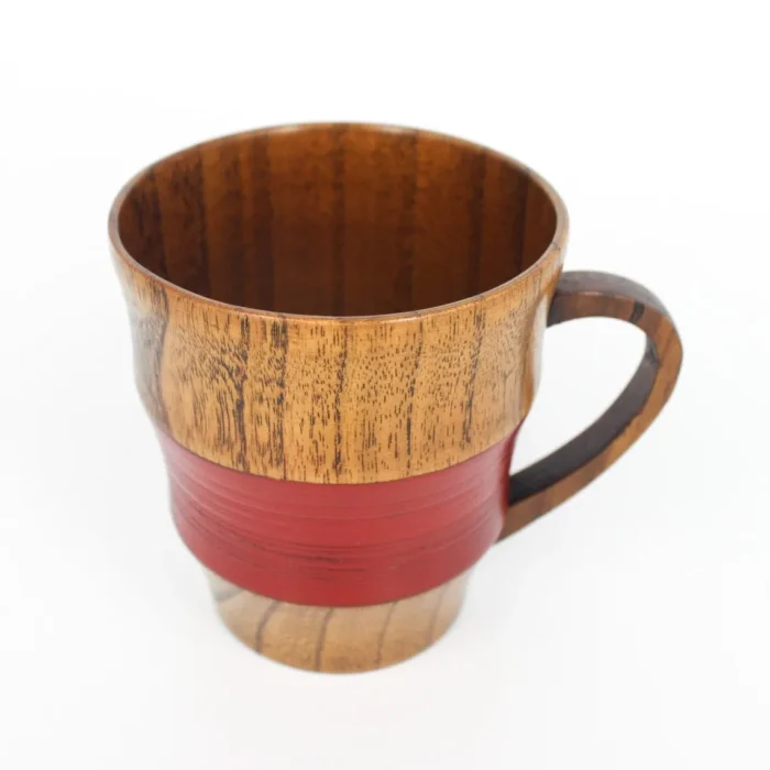 Wooden Striped Mug - Wood Mug for Warm or Cold Liquids