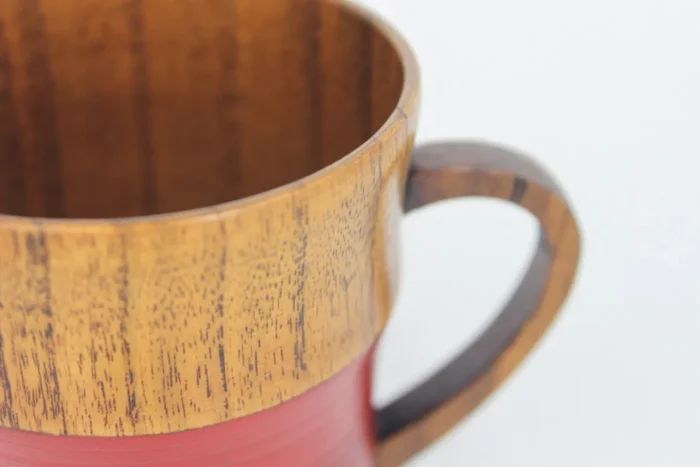 Wooden Striped Mug - Wood Mug for Warm or Cold Liquids