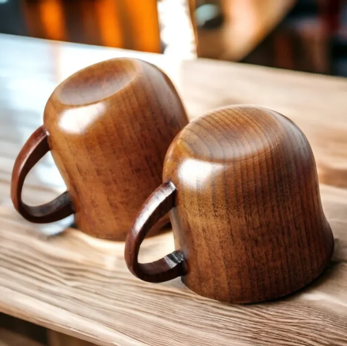 Wooden Cup Handle Handmade Natural Mug