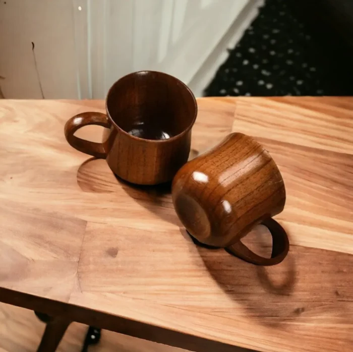 Wooden Cup Handle Handmade Natural Mug