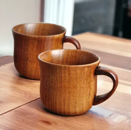 Wooden Cup Handle Handmade Natural Mug