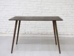 Retro Walnut Wood Dining Table, Handmade Mid-Century Modern Kitchen Furniture