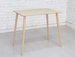 Retro Walnut Wood Dining Table, Handmade Mid-Century Modern Kitchen Furniture