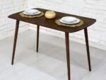 Oval Walnut Dining Table, Small Rustic Coffee Table, Handmade Space Saving Furniture