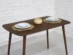 Oval Walnut Dining Table, Small Rustic Coffee Table, Handmade Space Saving Furniture