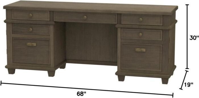 Furniture Credenza, Weathered Dove  Office Products