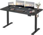 Electric Height Adjustable Standing Desk Large 55 x 24 Inches Sit Stand Up Desk Home Office Computer