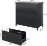 2-Drawer File Cabinet, Wood Lateral Filling Cabinet Printer Stand Office Credenza Storage Cabinet for Home Office