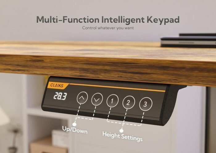 Electric Standing Desk, Adjustable Height Stand up Desk, 48x24 Inches Sit Stand Home Office Desk