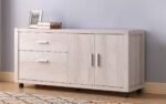 Articulus File Cabinet Printer Stand Office Organizer Credenza, White Oak Color  Office Products