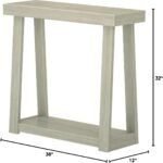 Plank+Beam Solid Wood Console Table with Storage, 36 Inch, Sofa Table with Shelf