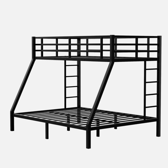 Queen Bunk Beds with Ladder and Full Length Guardrail, Heavy Duty Bunk Beds/Twin XL over Queen Bunk Bed for Adults