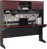 Ameriwood Home Pursuit Hutch, Cherry/Gray  Home & Kitchen