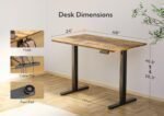 Electric Standing Desk, Adjustable Height Stand up Desk, 48x24 Inches Sit Stand Home Office Desk