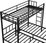 Twin Bunk Beds with Guardrails, Heavy Duty Triple Bunk for Kids