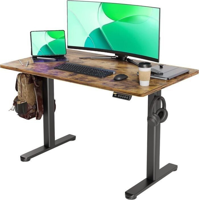 Electric Standing Desk, Adjustable Height Stand up Desk, 48x24 Inches Sit Stand Home Office Desk