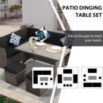 Patio Set 7-Piece Outdoor Dining Set,Patio Table and Chairs Set with Soft Cushions Lawn Furniture for Deck,Backyard