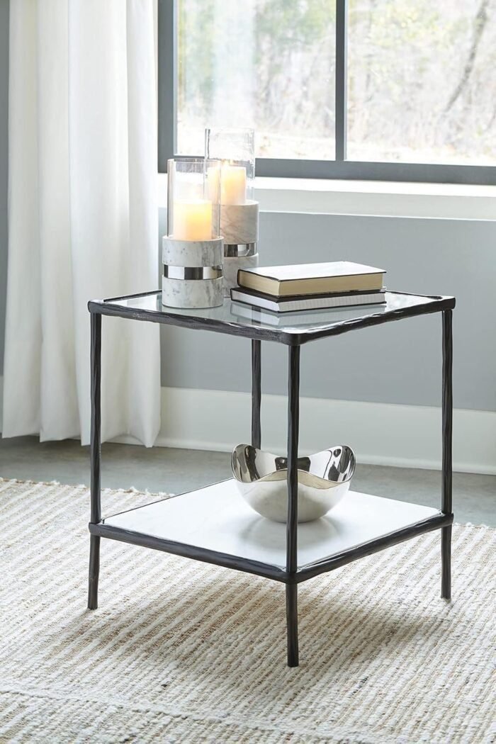 Ashleyy Design Contemporary Accent Table, Antique Black