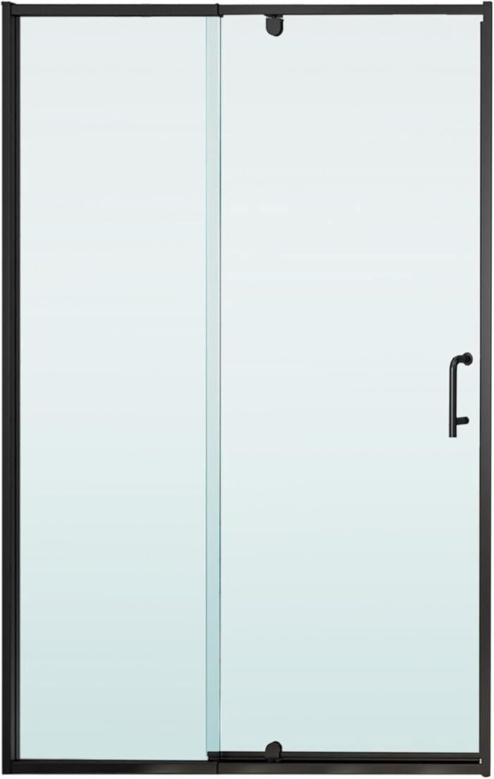 Piovt Swing Glass Shower Door,Pivot Semi-Frameless Sliding Shower Door Clear SGCC Tempered Glass