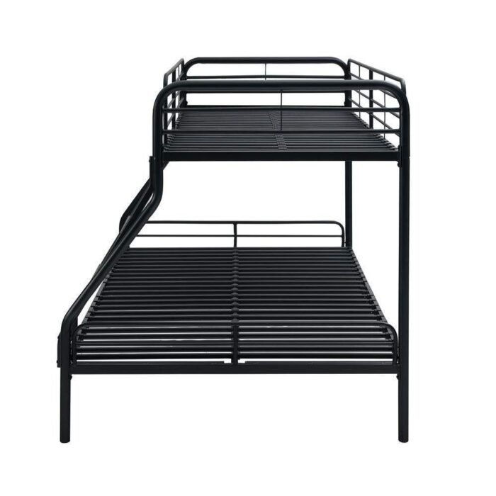 Heavy Duty Twin-Over-Full Metal Bunk Bed, Easy Assembly with Enhanced Upper-Level Guardrail