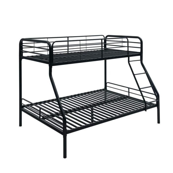 Heavy Duty Twin-Over-Full Metal Bunk Bed, Easy Assembly with Enhanced Upper-Level Guardrail