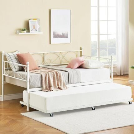 Twin Day Bed with Trundle Bed Twin, Metal Daybed with Trundle, Daybed with Trundle Bed Frame