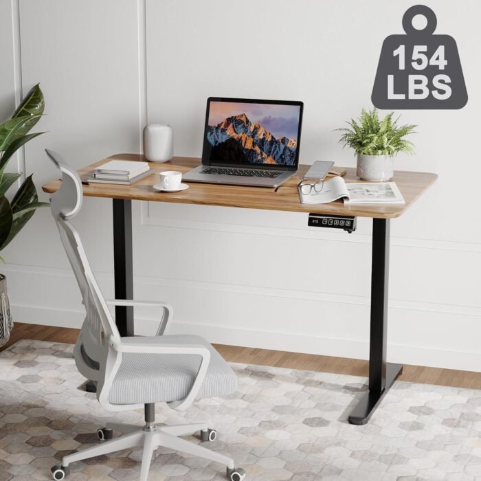 Electric Standing Desk Frame, Height Adjustable Ergonomic Stand Up Desk Base with 3-Level Memory