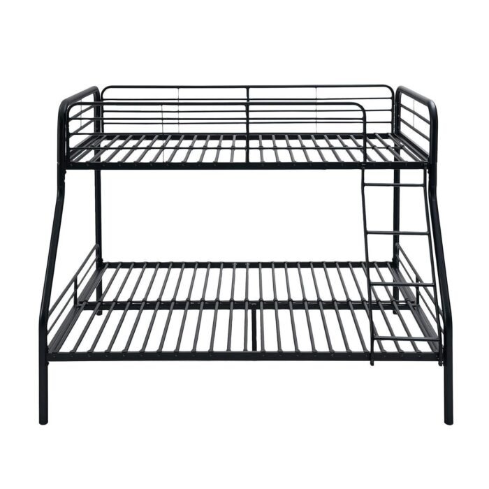 Heavy Duty Twin-Over-Full Metal Bunk Bed, Easy Assembly with Enhanced Upper-Level Guardrail