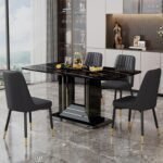 Dining Table Chairs Set of 4, Kitchen Table and Chairs for 4 Modern Dining