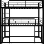 Metal Triple Bunk Beds,Bunk Beds Twin Over Twin Over Twin,Triple Bed for 3,Heavy Duty 3 Beds Bunk