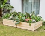 18 Inch Deep Wooden Raised Garden Planter 8x4FT Extra Large Raised Garden Bed Planter Box Garden Planters