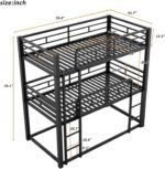 Metal Triple Bunk Beds,Bunk Beds Twin Over Twin Over Twin,Triple Bed for 3,Heavy Duty 3 Beds Bunk