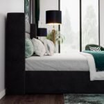 SHA CERLIN Full Size Lift Up Storage Bed/Velvet Upholstered/Modern Wingback Headboard/Upholstered Platform Bed