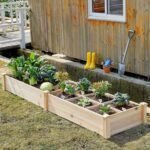 Raised Garden Bed 8x2 FT Wooden Planter Box Planting Raised Bed Kit Vegetable Herbs Flower for Outdoor