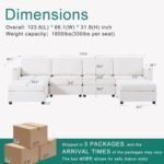 Couches for Living Room, Modular Couch with Storage, Memory Foam, Convertible U Shaped