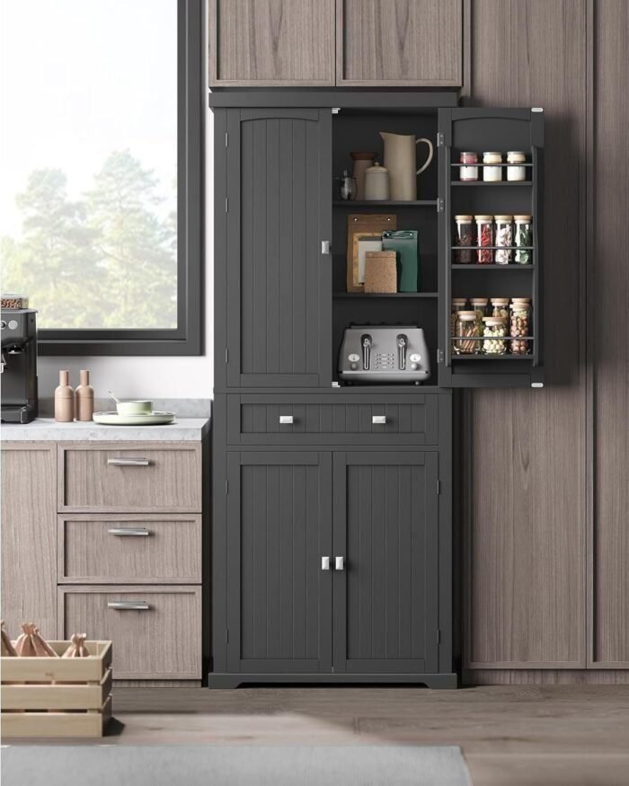 Pantry Cabinet, 71.7-Inch High Freestanding Tall Cupboard Storage Cabinet with a Drawer