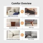 Modern Living Room Chenille Recliner Sofa Small Sofa,loveseat Sofa,Removable Sofa Cover Space Spring Cushions