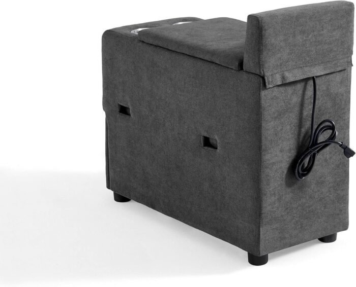 Versatile Console for Rubik I Modular Sectional Sofa, Multifunctional Side Table Integrated Power, Cup Holders