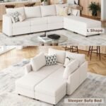 Modular Sectional Sofa with Storage, Convertible 6 Seat Sectional Couches for Living Room, U Shaped Sectional Sofa with Chaise