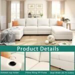 Couches for Living Room, Modular Couch with Storage, Memory Foam, Convertible U Shaped