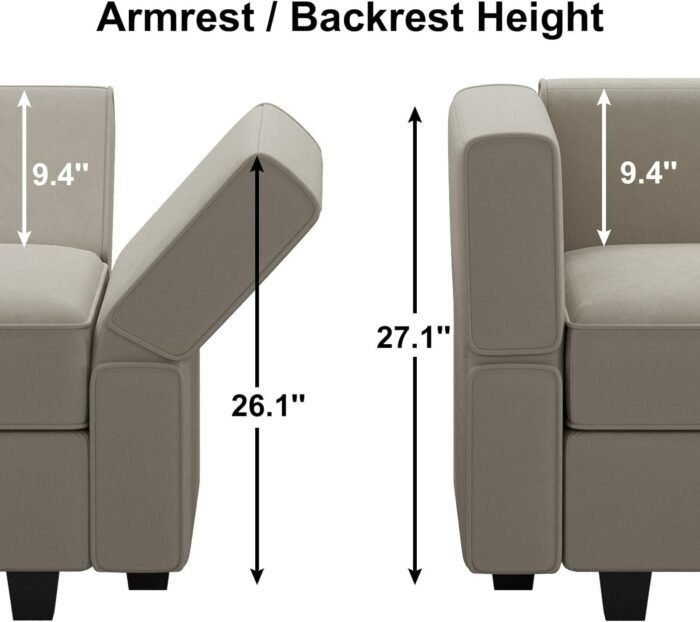 Modular Sectional Sofa with Storage Seat Oversized U Shaped Couch with Reversible Chaise Sofa Set with Ottoman