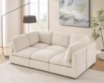 Modular Sectional Sofa, Convertible Sleeper Sofa Modular Sectional Sofa Bed with Ottoman