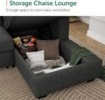 Sectional Sleeper Sofa Pull Out Bed with Storage Chaise, Sleeper Sectional Sofa Couch