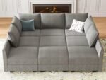 Modular Sectional Sofa with Storage, Sleeper Sectional Sofa Modular Sectional Couch for Living Room