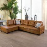 L-Shaped Sectional Sofa Set 5-Seat Luxurious Faux Leather Couches for Living Room, Left Facing Chaise with Pillows