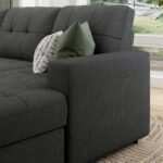 Sectional Sleeper Sofa Pull Out Bed with Storage Chaise, Sleeper Sectional Sofa Couch