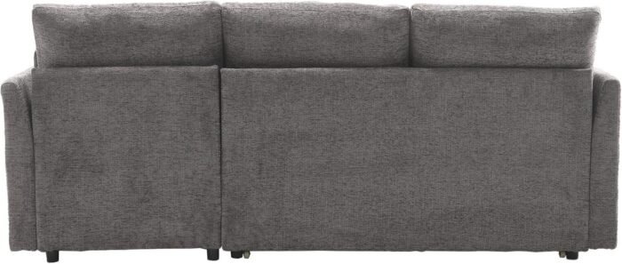 L-Shaped Sofa with Reversible Chaise Lounge Sleeper, Comfortable Sectional Couch